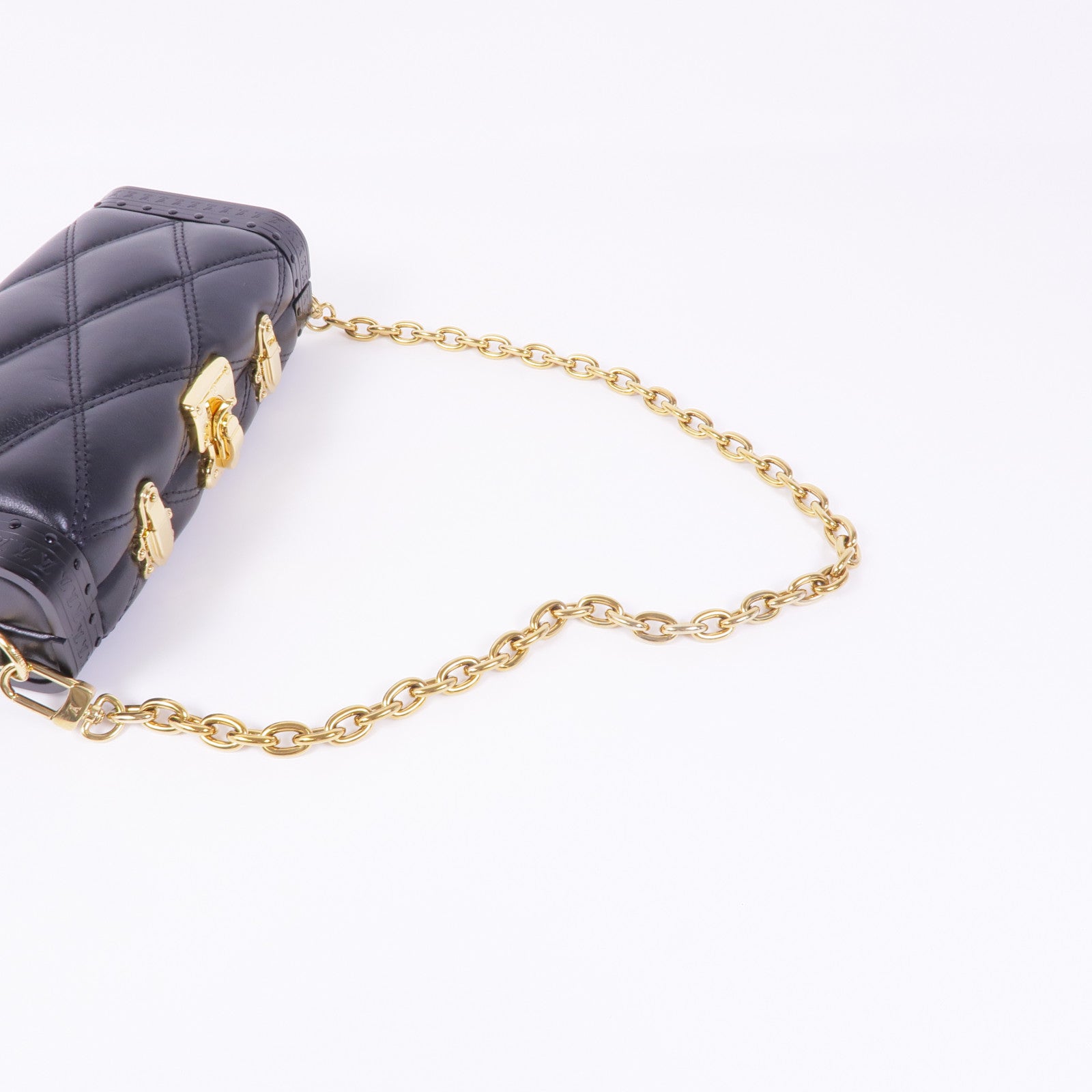 LOUIS VUITTON 【激減優惠】羊皮皮革Vanity Case金扣肩背袋