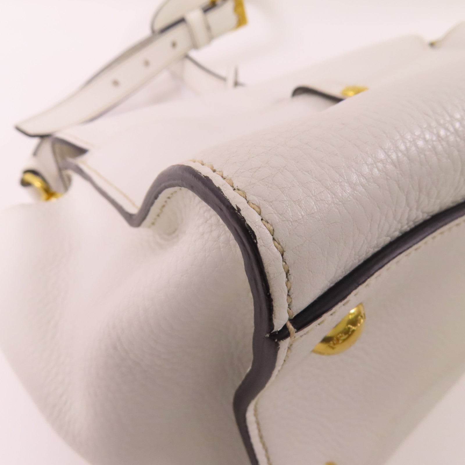 PRADA 牛皮皮革Shoulder Bag金扣手挽肩背兩用袋