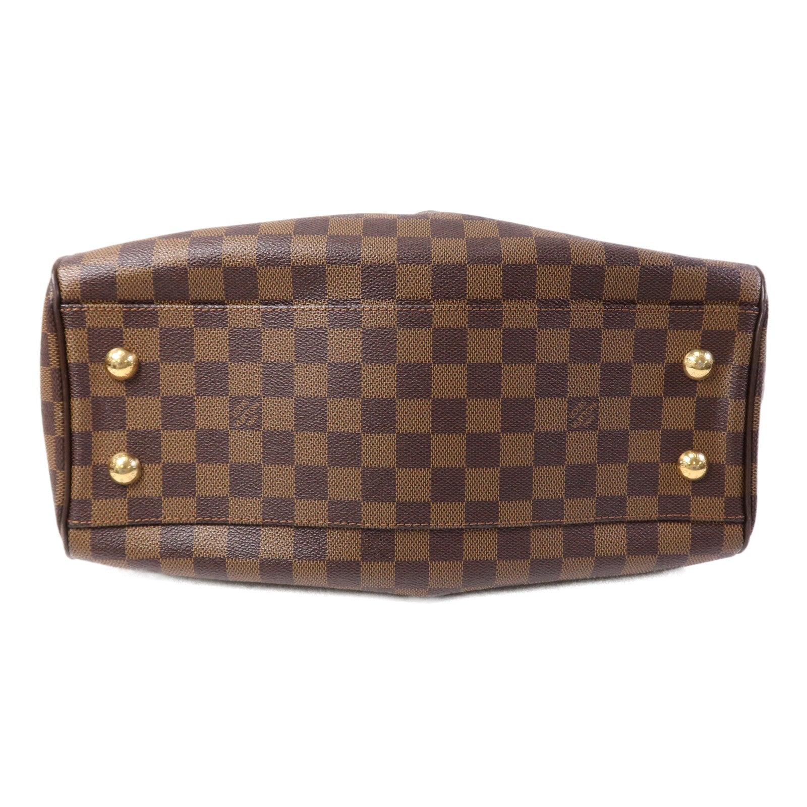 LOUIS VUITTON Damier Trevi金扣手挽肩背兩用袋