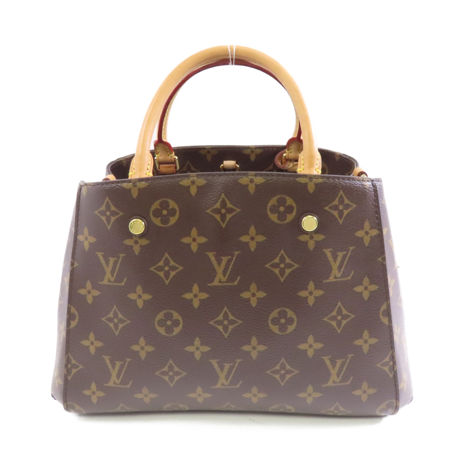 LOUIS VUITTON Monogram Montaigne BB金扣手挽肩背兩用袋啡色