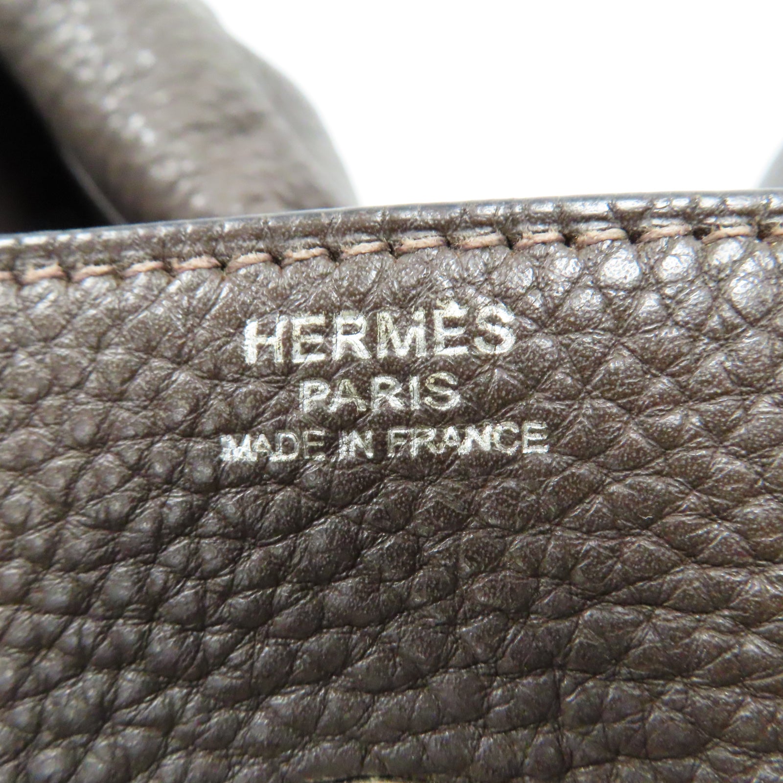 HERMES **【激減優惠】Clemence皮革Lindy 34銀扣手挽肩背兩用袋啡色