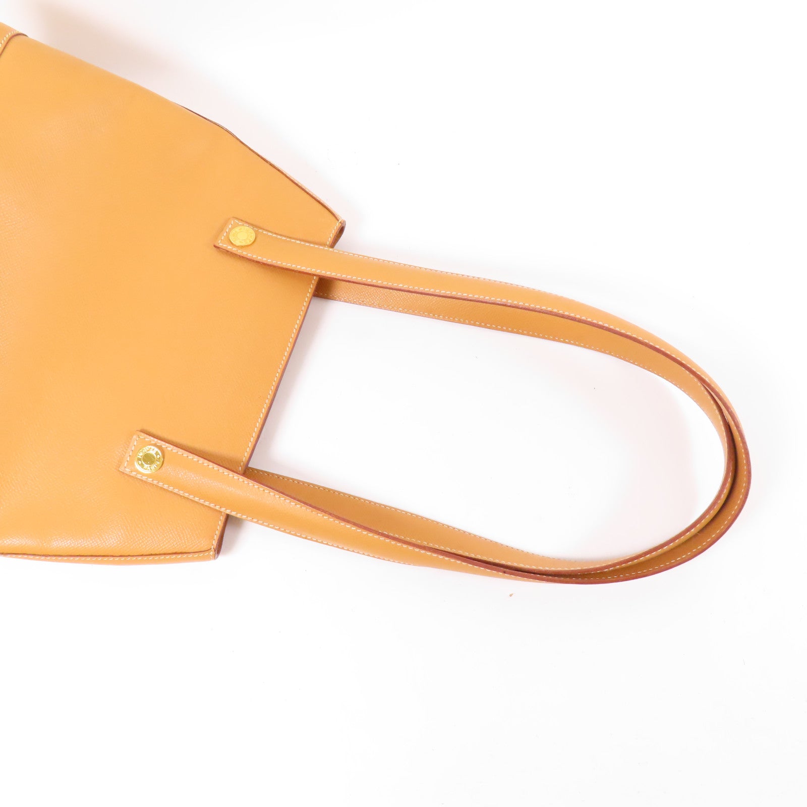 HERMES VGC皮革Sorbonne金扣肩背袋