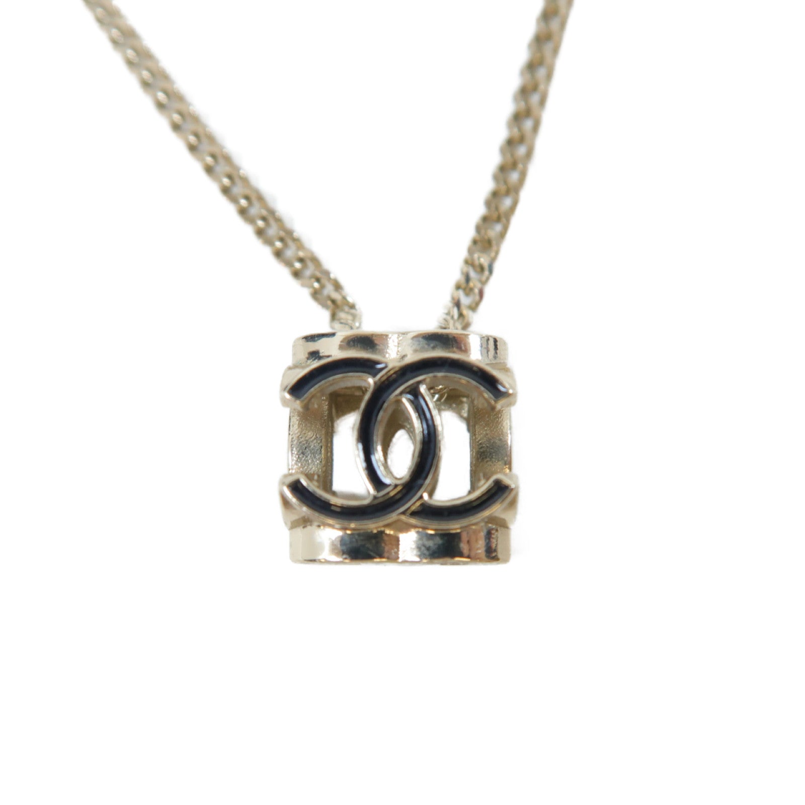 CHANEL 金屬Necklace項鍊金色/黑色