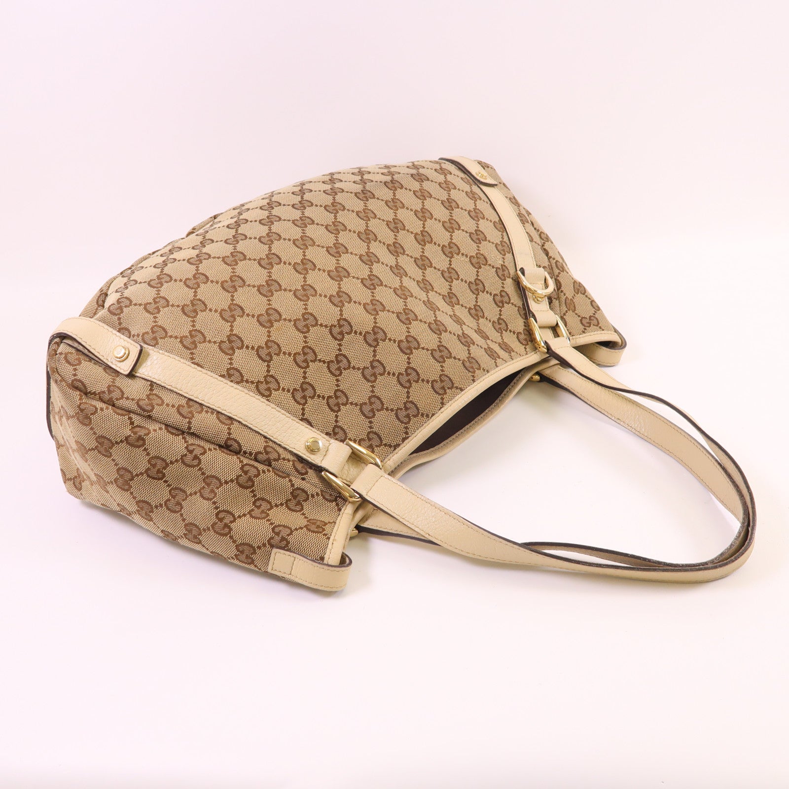GUCCI 帆布Abbey金扣肩背袋