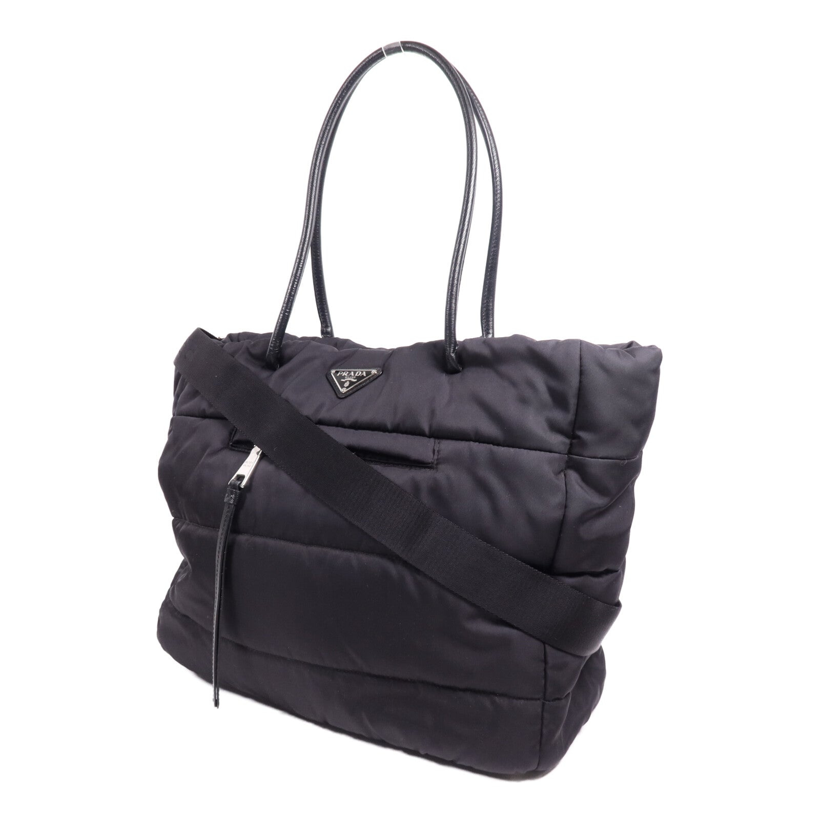 PRADA 尼龍2 Way Shoulder Bag銀扣手挽肩背兩用袋