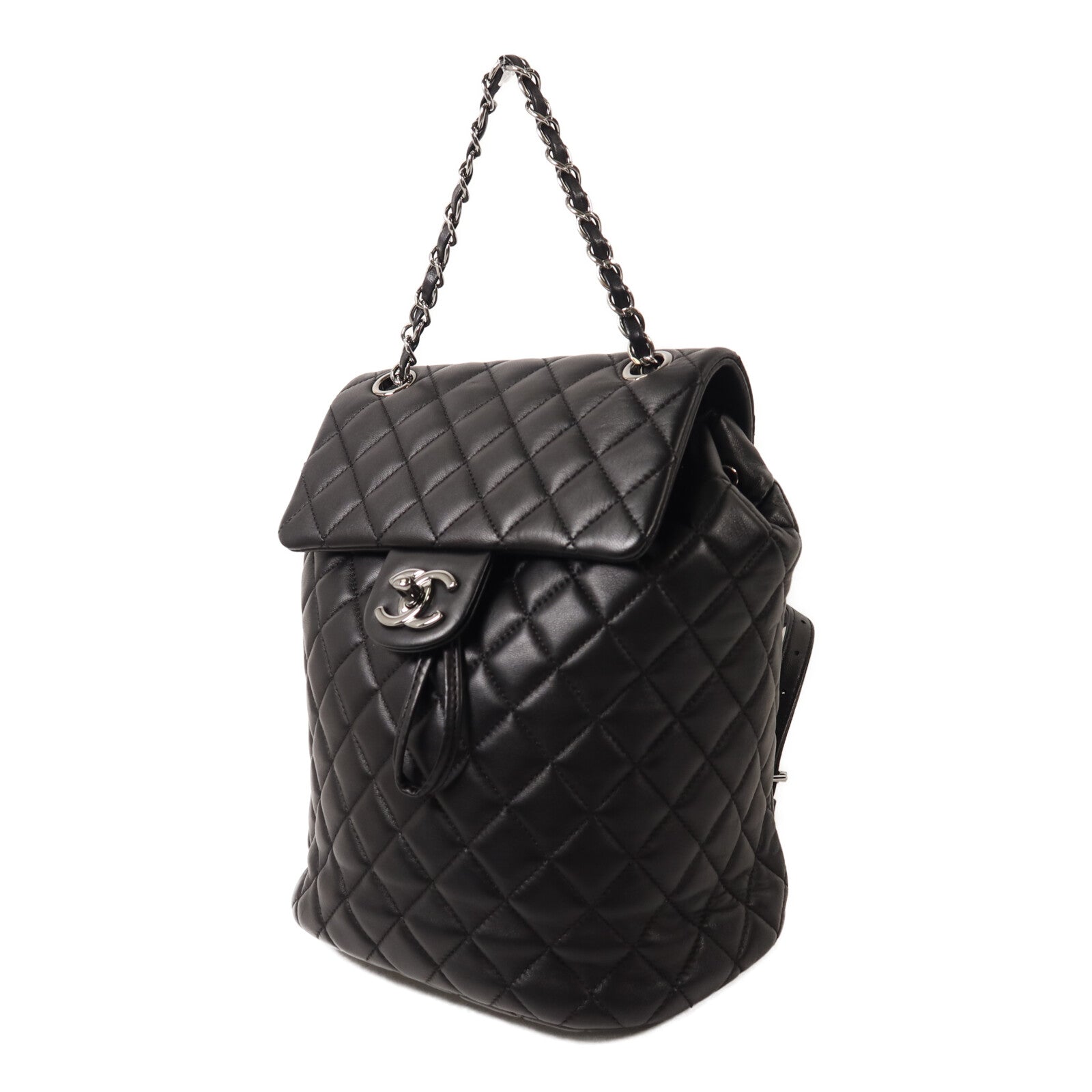 CHANEL 羊皮皮革Urban Spirit Backpack鏈帶背包