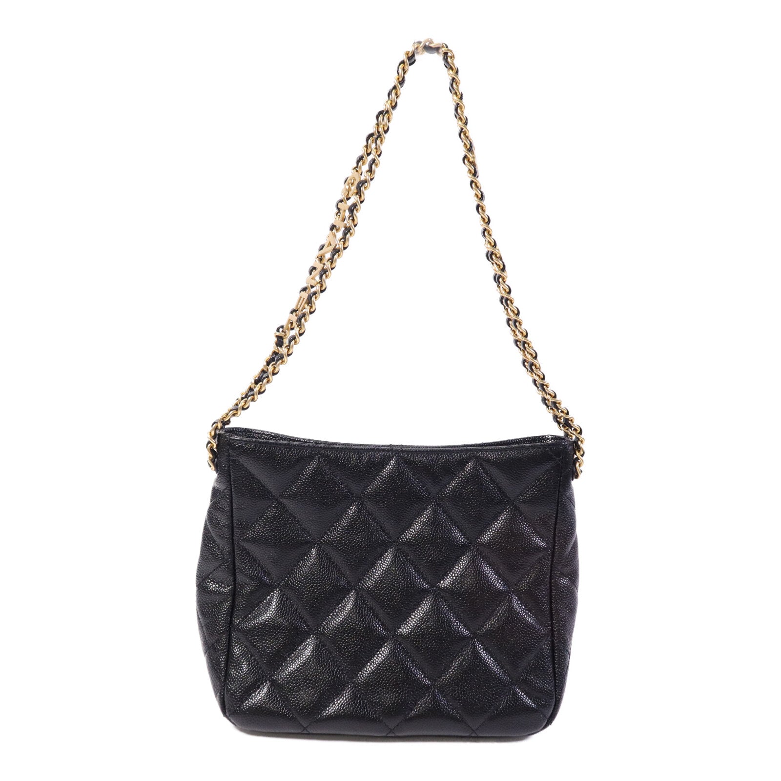 CHANEL 牛皮皮革Hobo Bag金扣鏈帶肩背袋