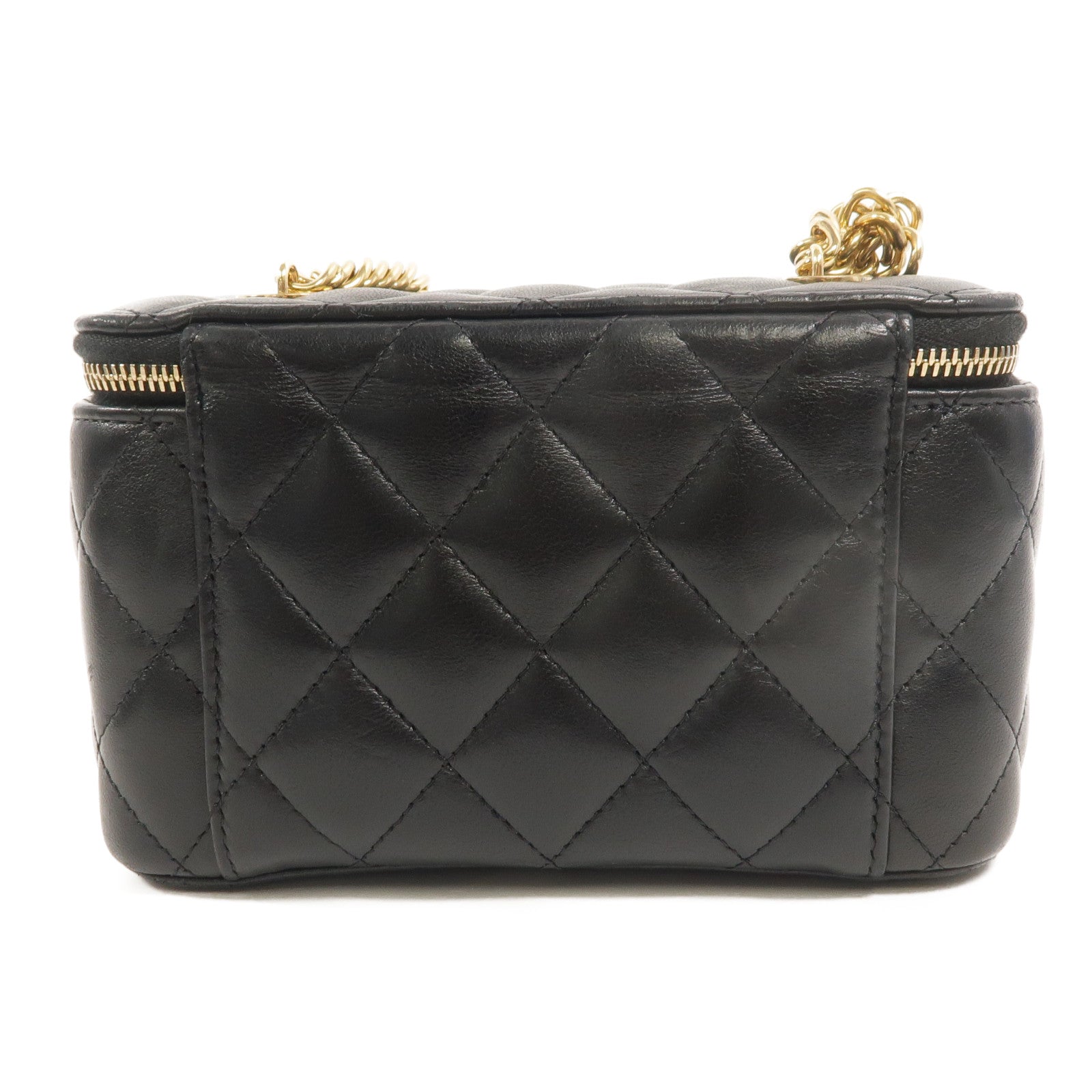 CHANEL 羊皮皮革Vanity Case鏈帶肩背袋
