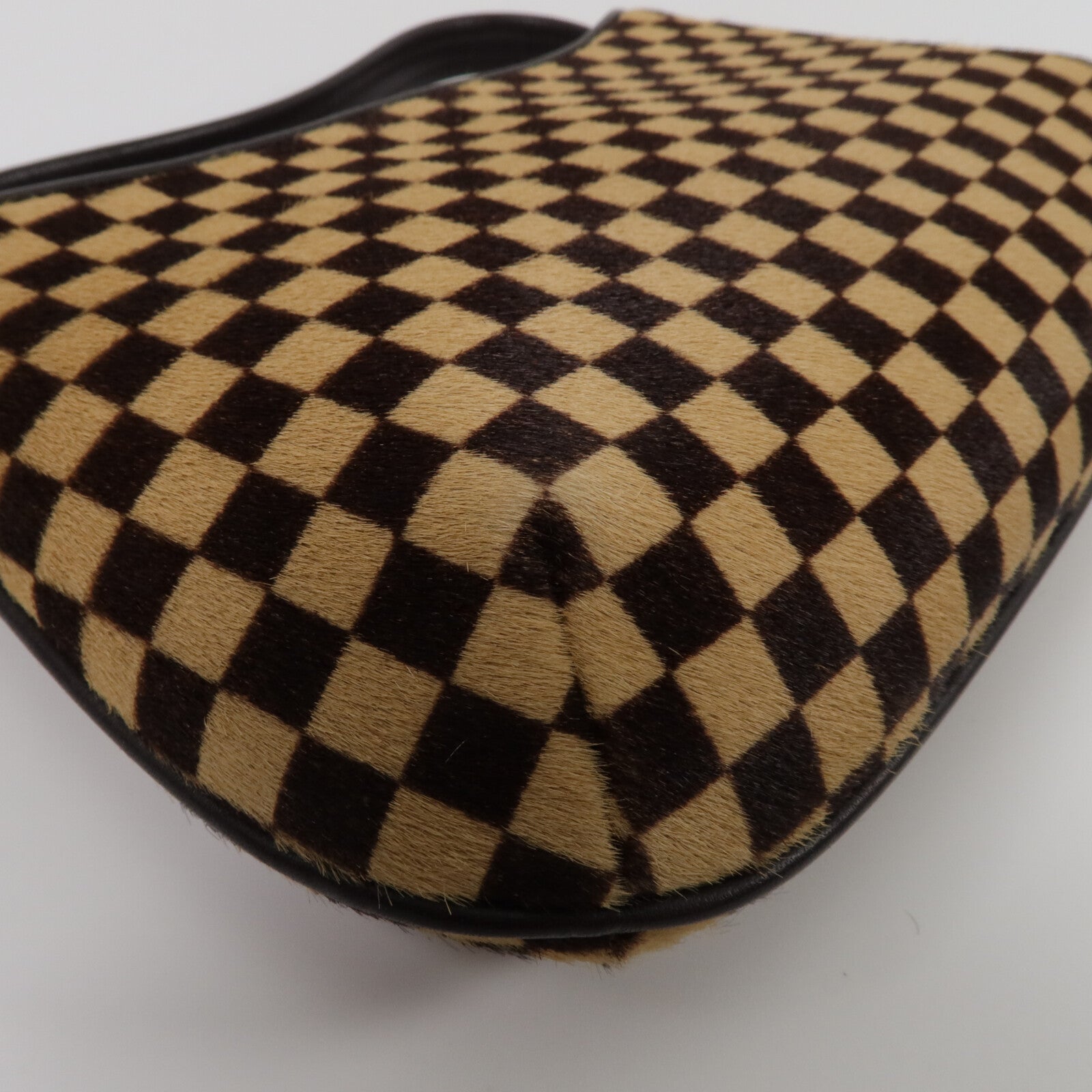LOUIS VUITTON Damier/馬毛Sauvage Tigre手挽袋