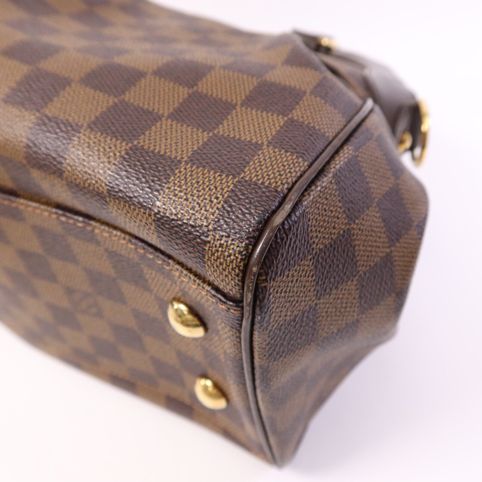 LOUIS VUITTON Damier Trevi金扣手挽肩背兩用袋