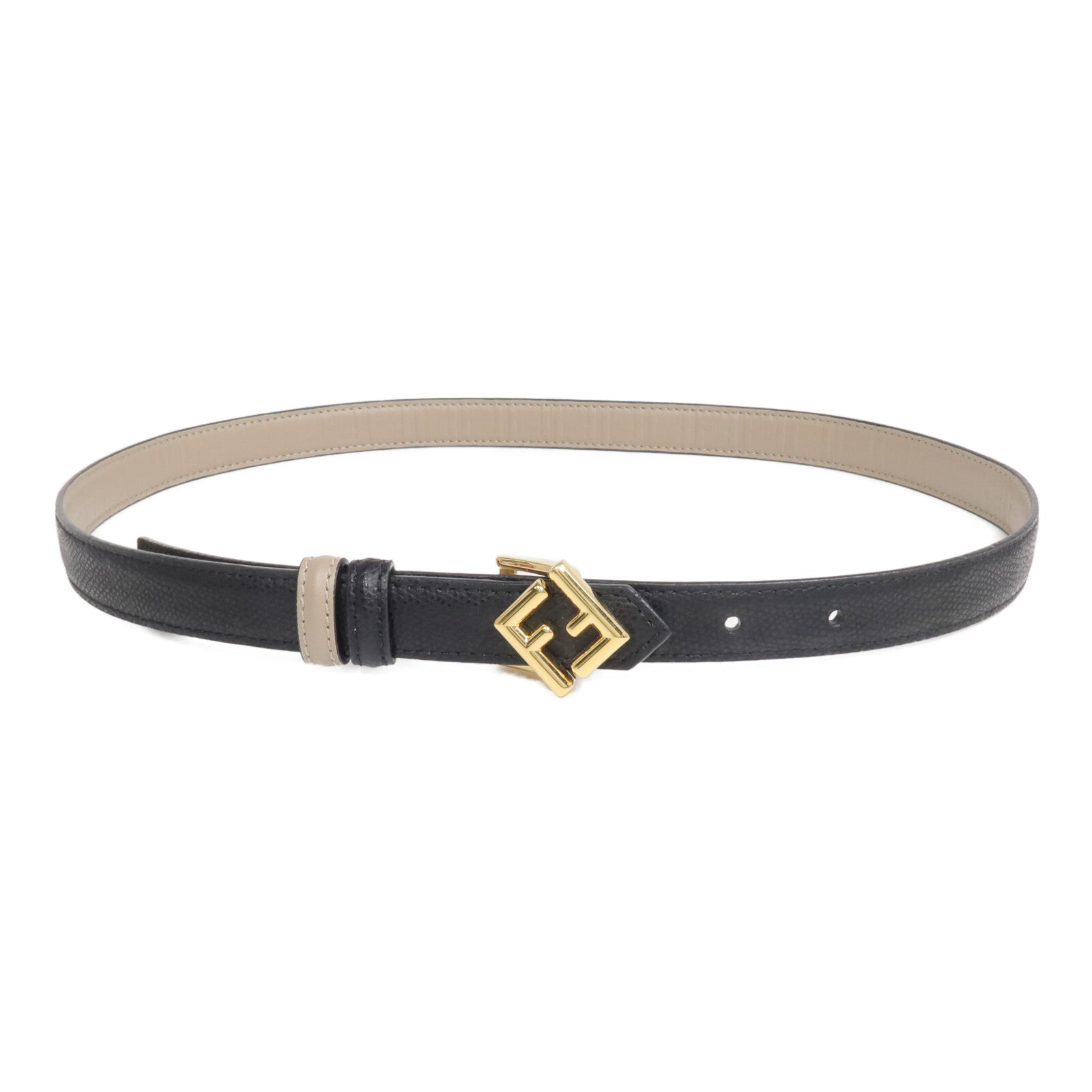 FENDI 牛皮皮革FF Diamonds Belt金扣皮帶