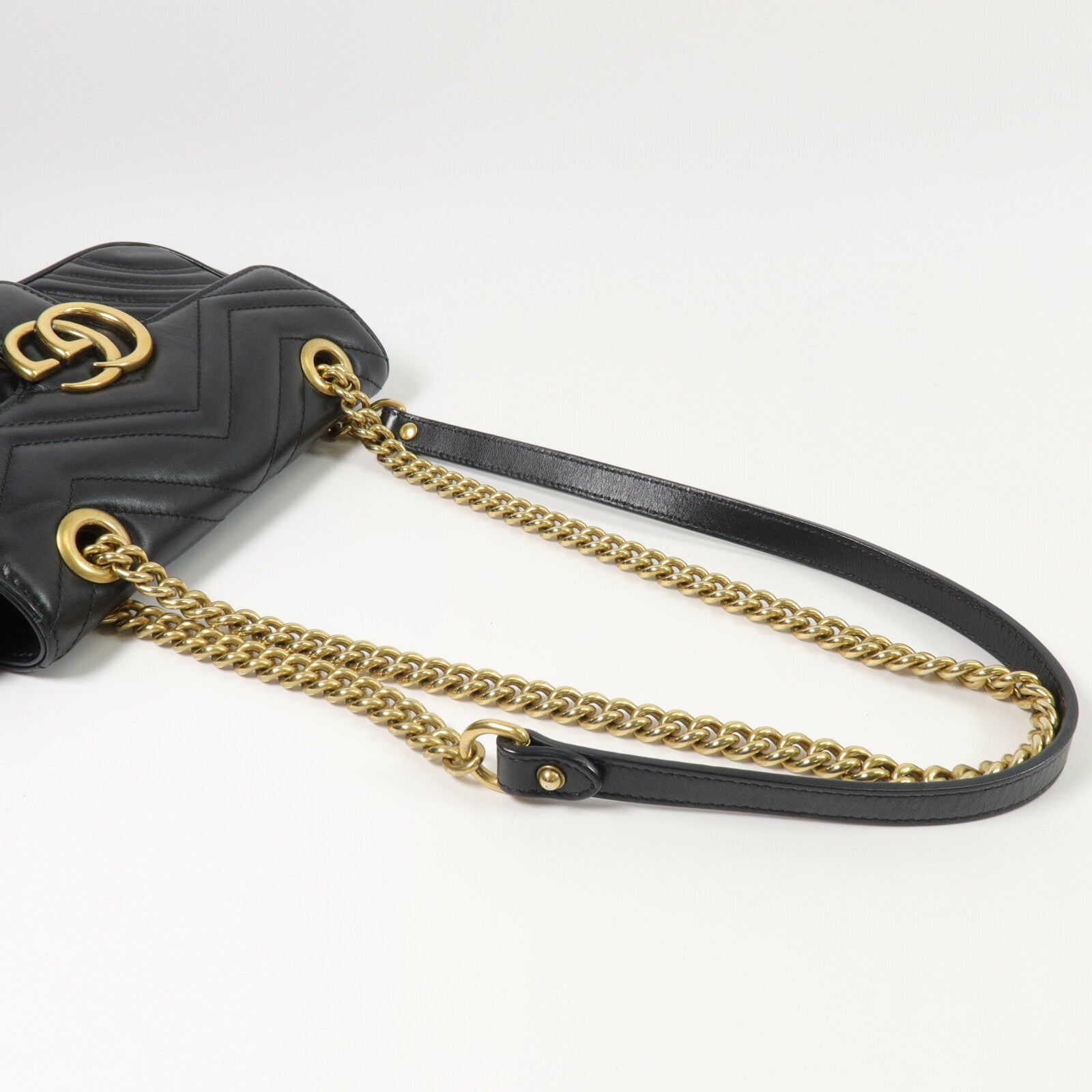 GUCCI 牛皮皮革GG Marmont Small鏈帶肩背袋