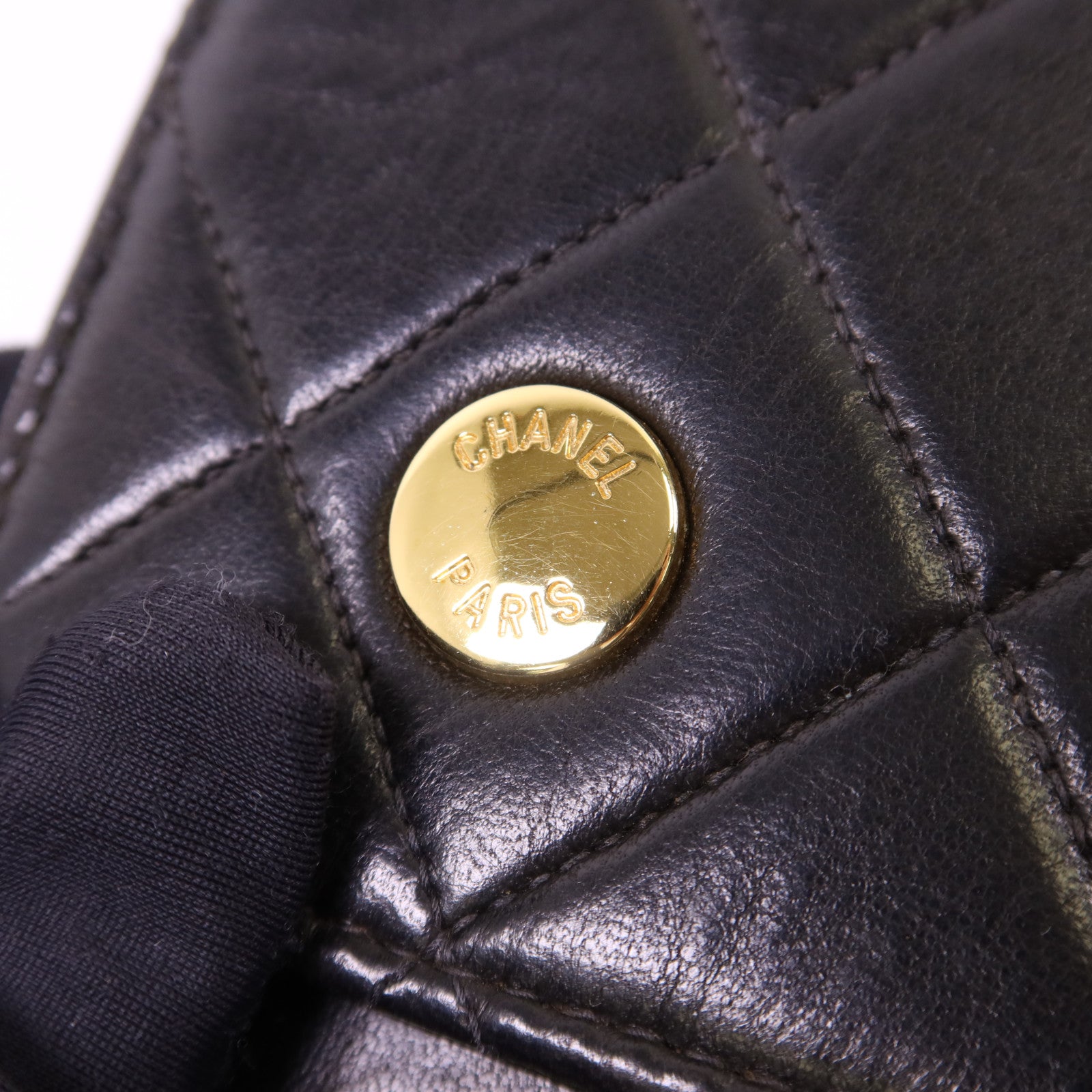 CHANEL 牛皮皮革Vintage Shoulder Bag金扣肩背袋