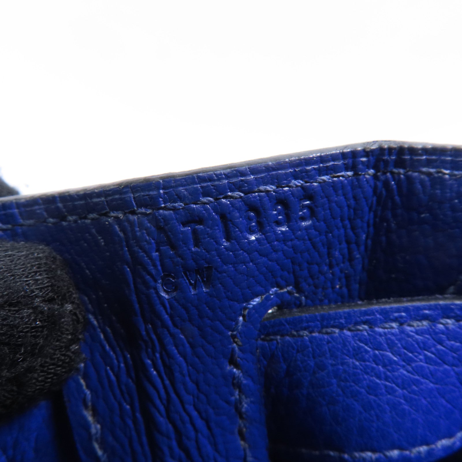 HERMES Clemence皮革Kelly 28金扣手挽肩背兩用袋71 Bleu France