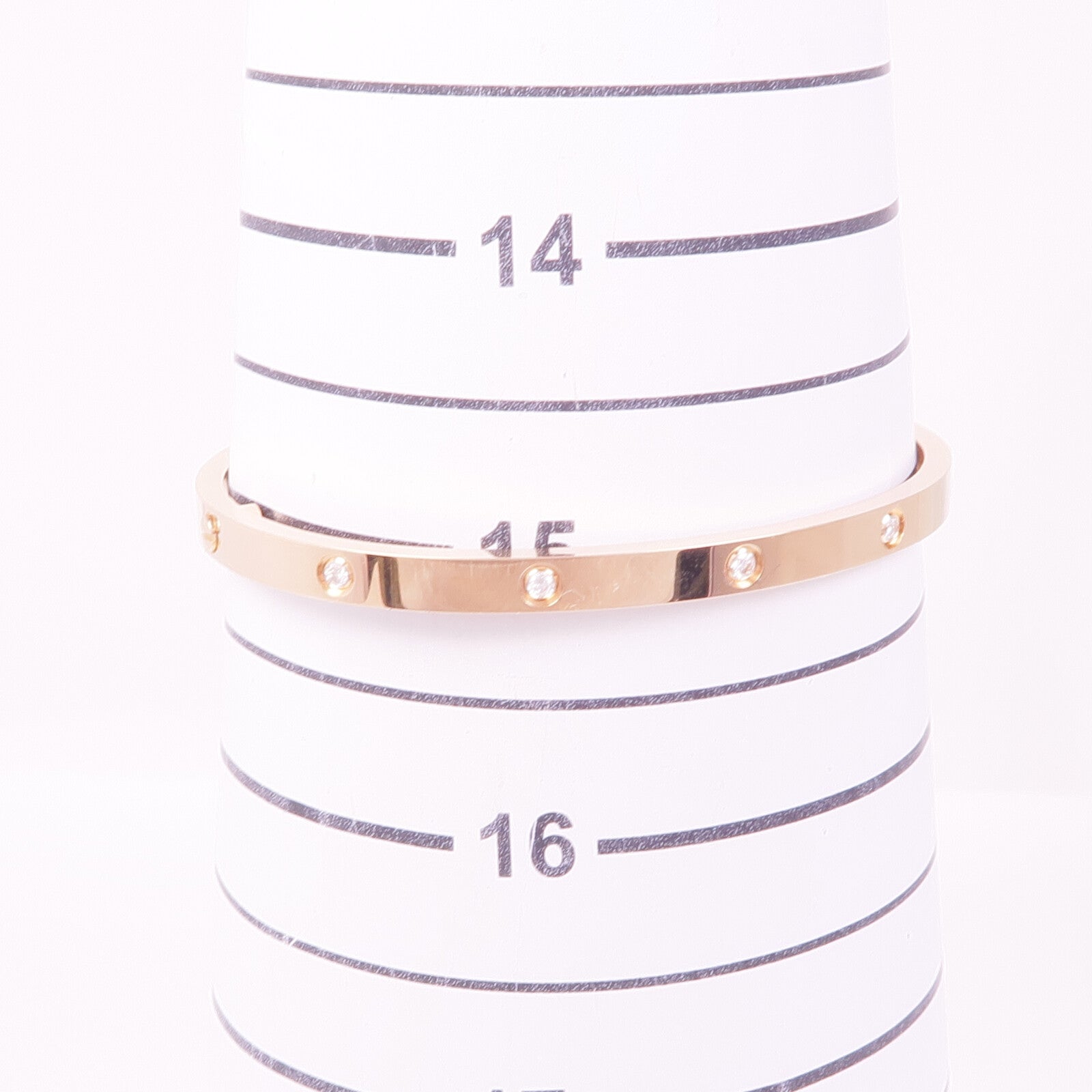 CARTIER 18K玫瑰金Love Bracelet Small Model 10 Diamonds鑽石手鐲Cartier#16