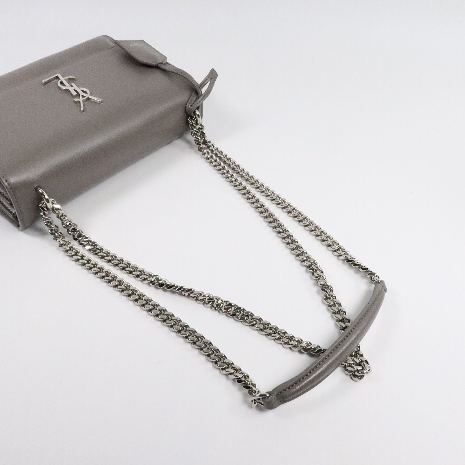SAINT LAURENT 牛皮皮革Shoulder Bag鏈帶肩背袋