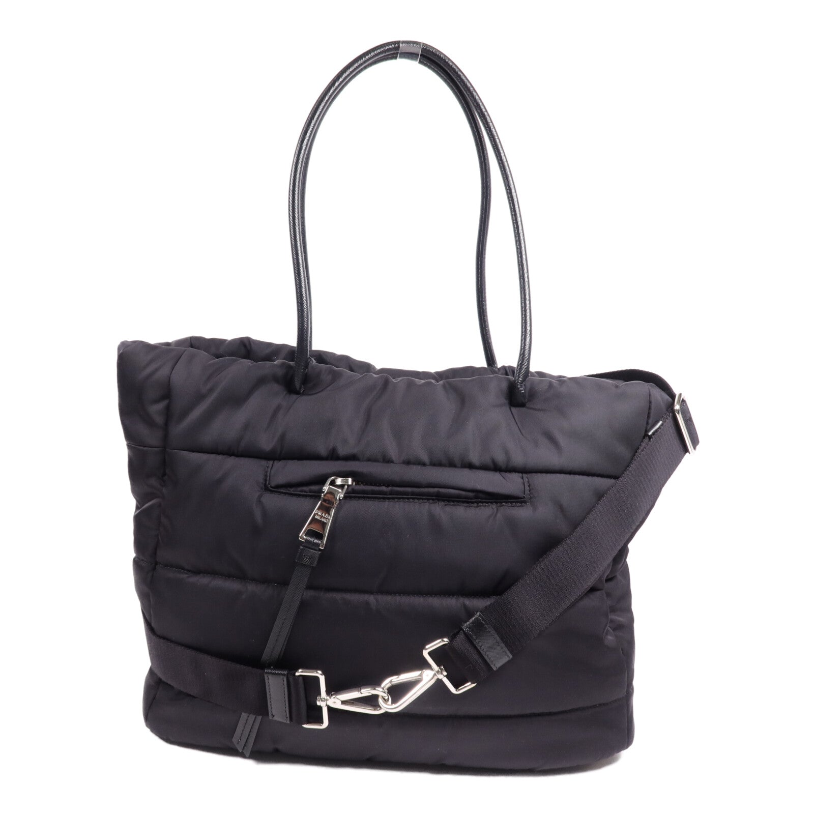 PRADA 尼龍2 Way Shoulder Bag銀扣手挽肩背兩用袋