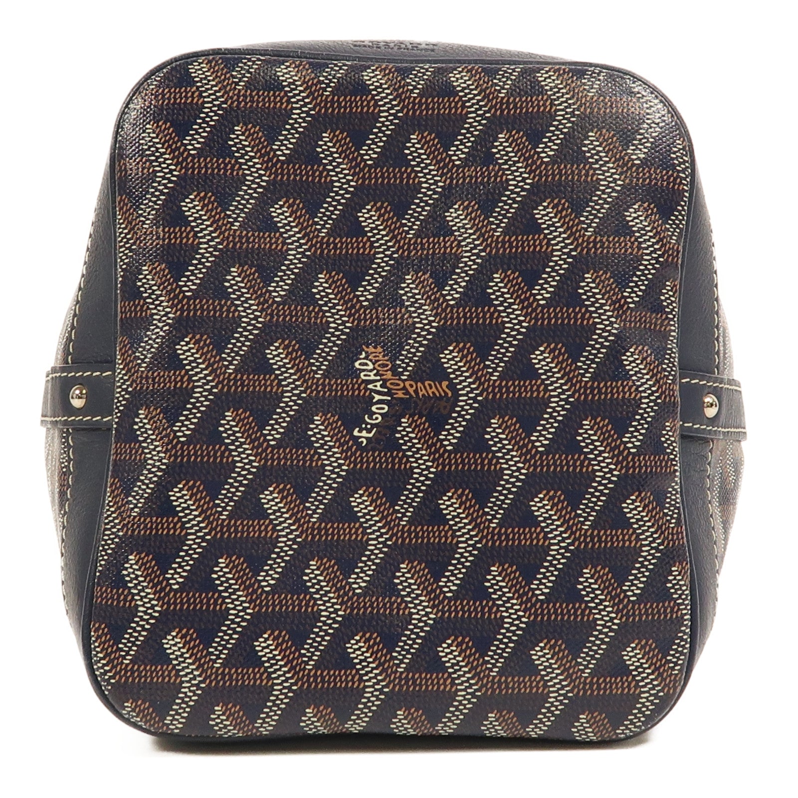 GOYARD 塗層帆布Petit Flot Bucket銀扣肩背袋