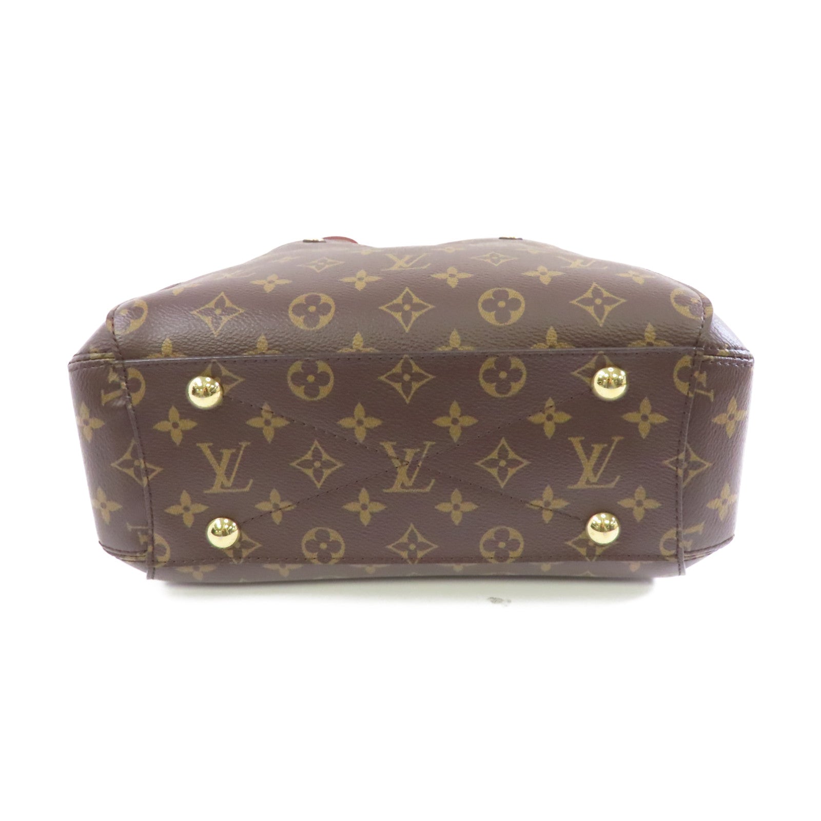 LOUIS VUITTON Monogram Montaigne BB金扣手挽肩背兩用袋啡色