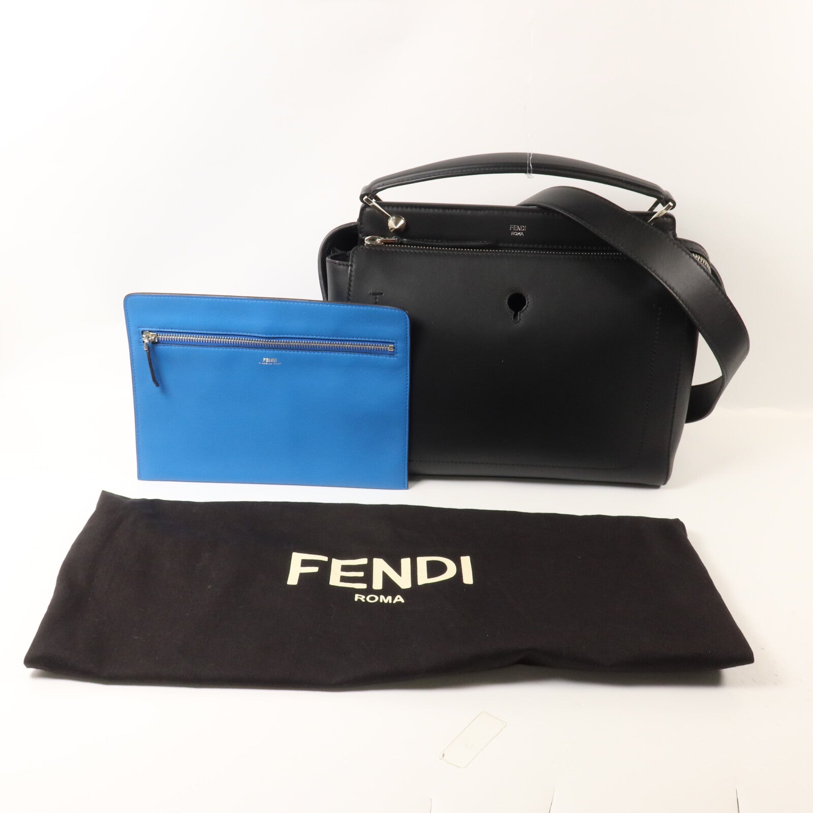FENDI 牛皮皮革Dotcom手挽肩背兩用袋