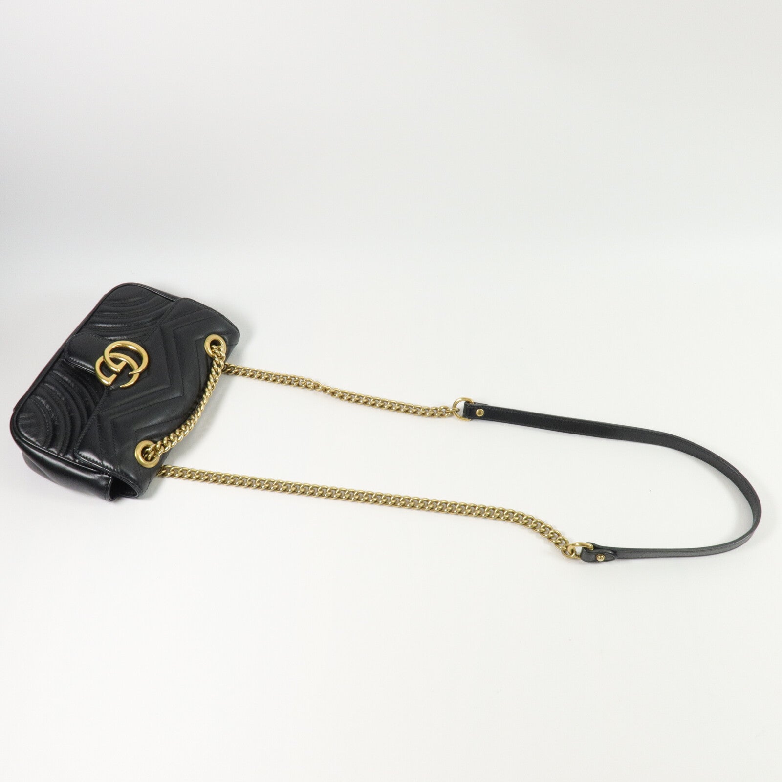 GUCCI 牛皮皮革GG Marmont Small鏈帶肩背袋