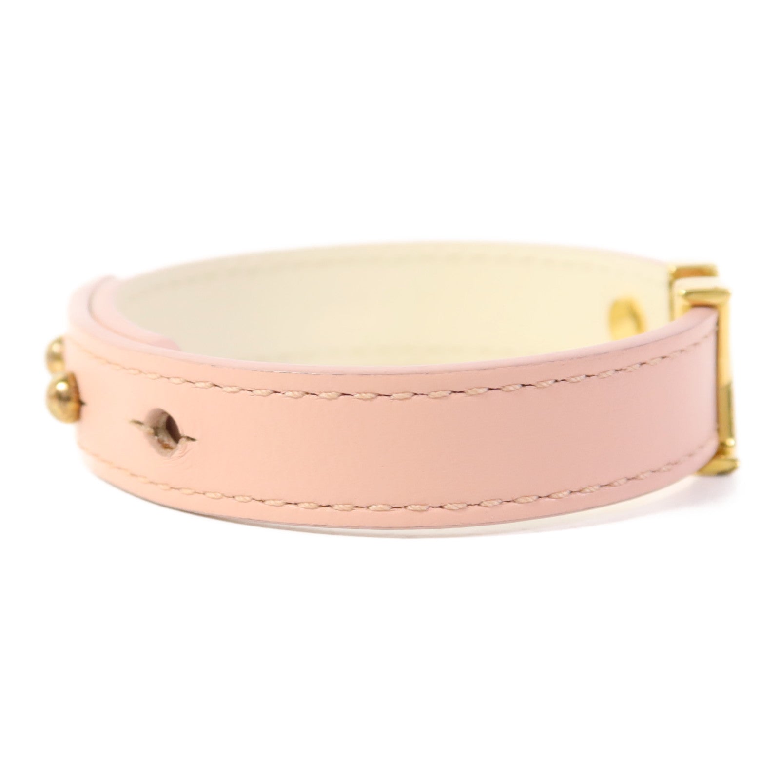 LOUIS VUITTON 牛皮皮革Bracelets金扣手鐲