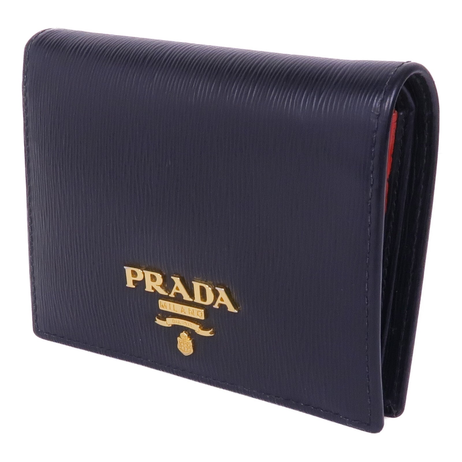 PRADA 牛皮皮革Wallet金扣錢包