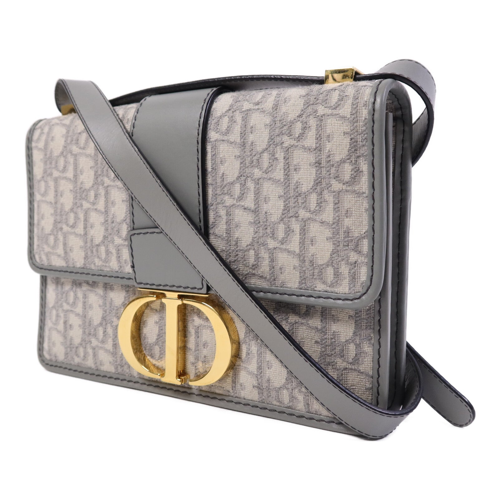 Dior 帆布Montaigne 30金扣肩背袋