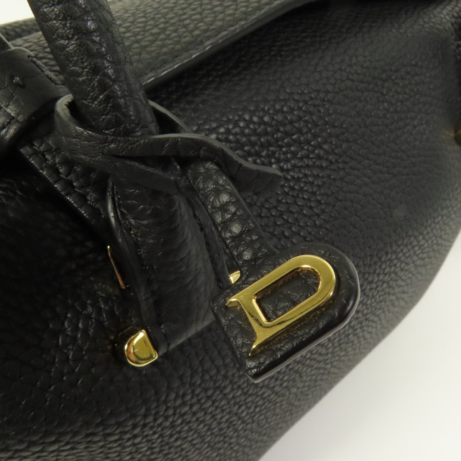 Delvaux 牛皮皮革Cool Box MM金扣手挽肩背兩用袋