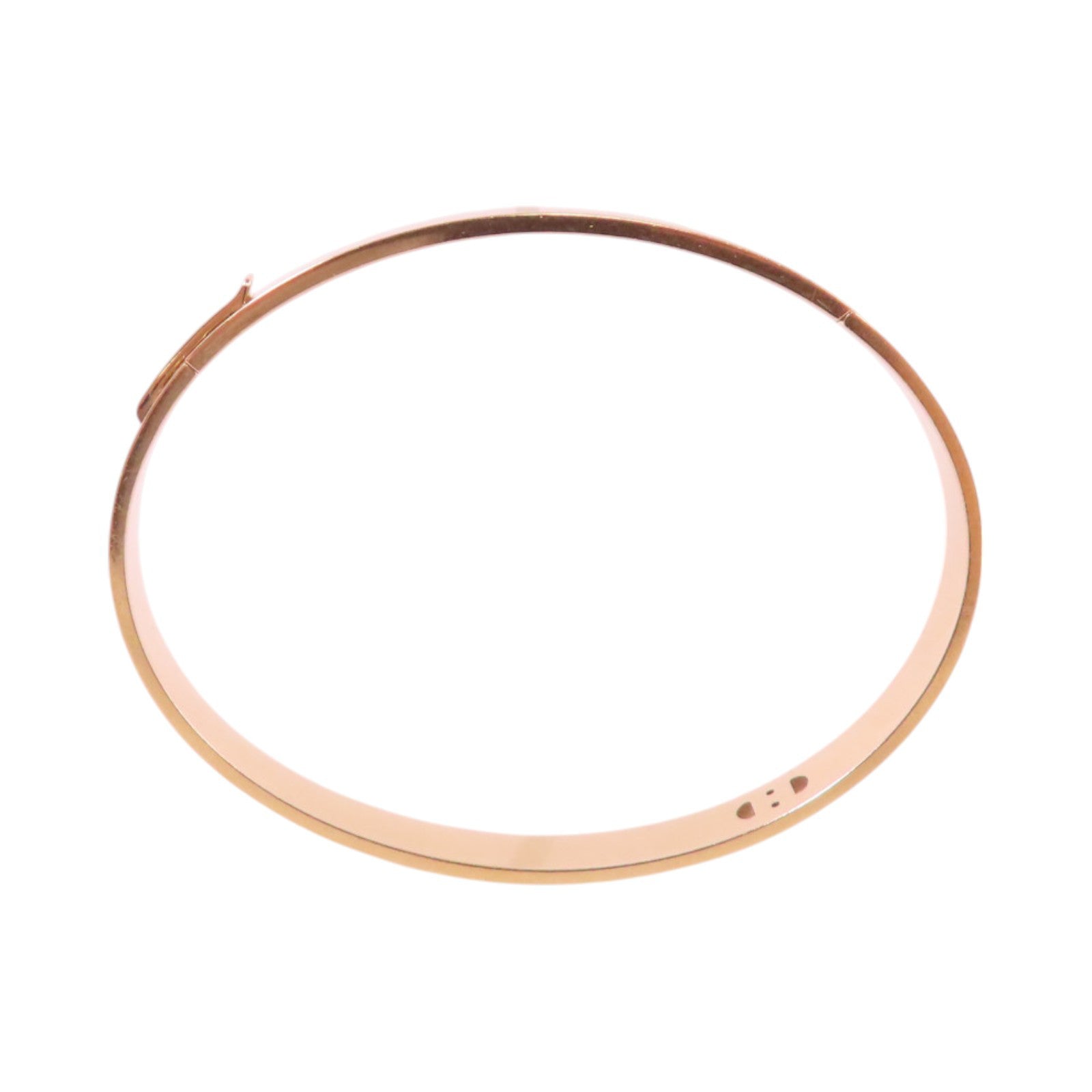HERMES 18K玫瑰金/鑽石MiniChain D' Ancre Diamond Bangle金扣手鐲