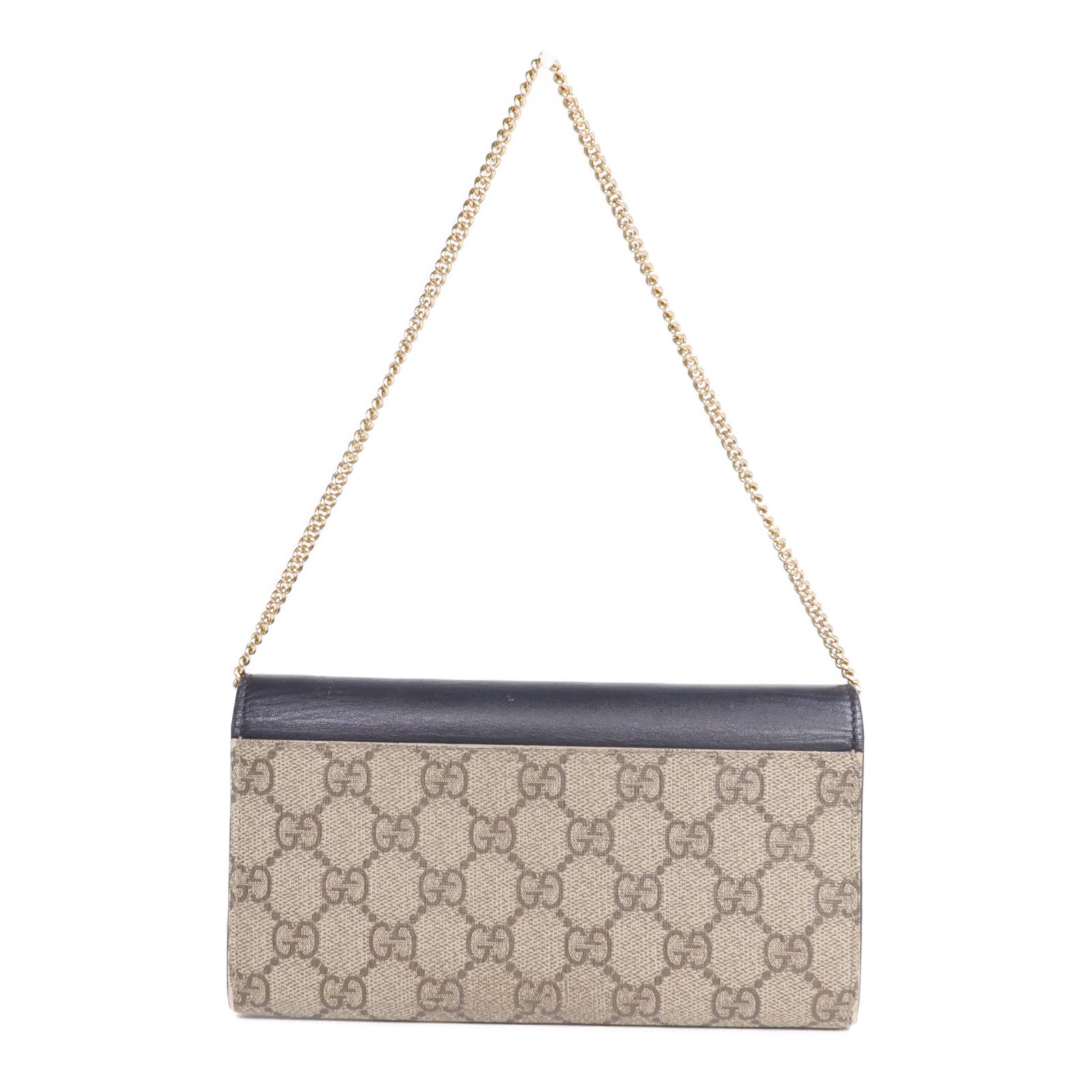 GUCCI 塗層帆布/皮革Padlock Wallet On Chain鏈帶肩背袋