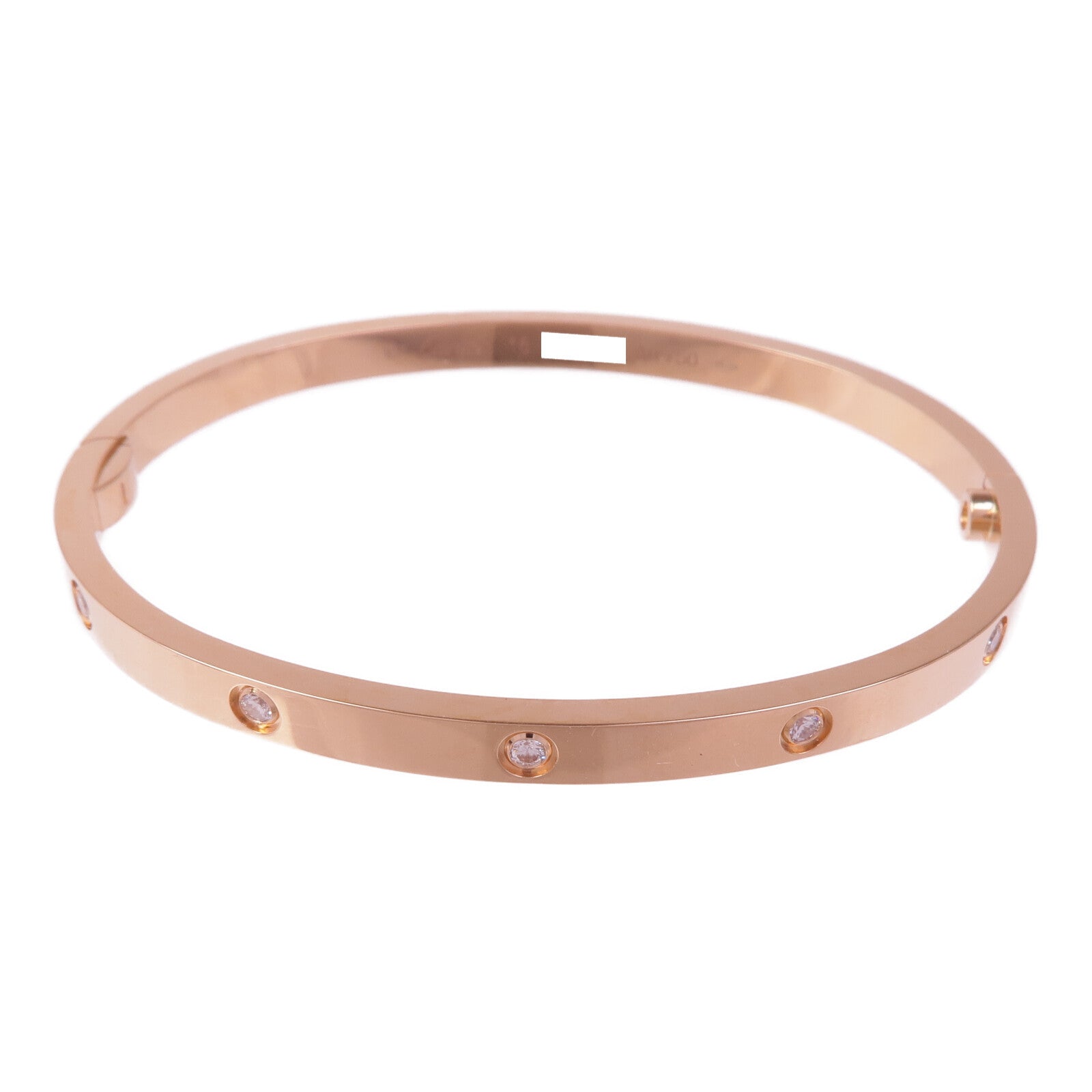 CARTIER 18K玫瑰金Love Bracelet Small Model 10 Diamonds鑽石手鐲Cartier#16