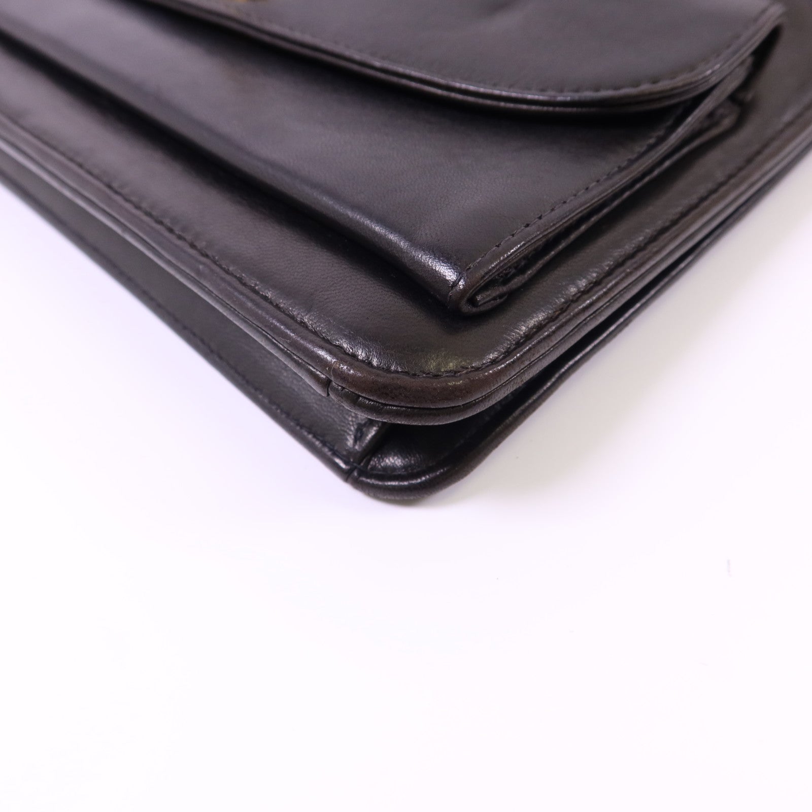 CHANEL 牛皮皮革Vintage Shoulder Bag金扣肩背袋