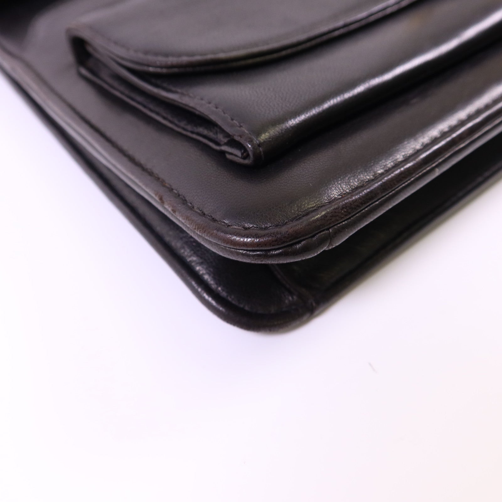 CHANEL 牛皮皮革Vintage Shoulder Bag金扣肩背袋