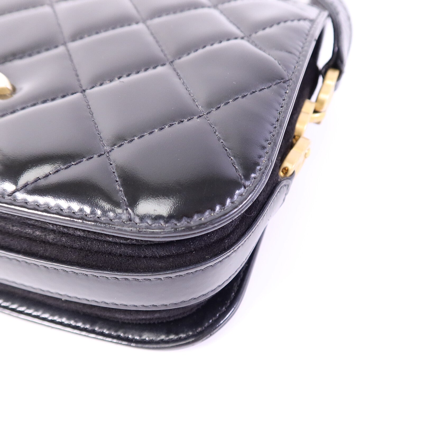 CHANEL 漆皮/麂皮皮革Mini Messenger肩背袋