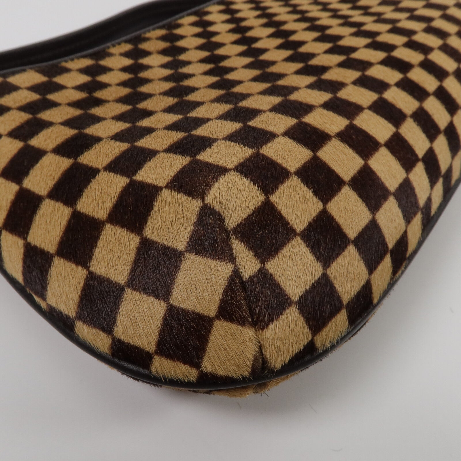 LOUIS VUITTON Damier/馬毛Sauvage Tigre手挽袋