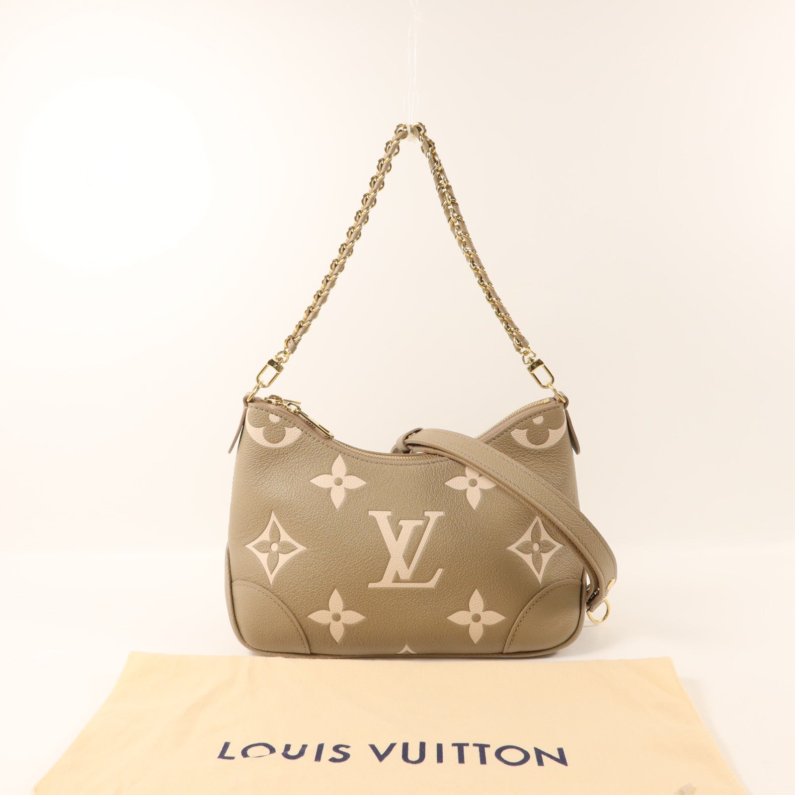 LOUIS VUITTON Monogram Empreinte Boulogne PM金扣手挽肩背兩用袋