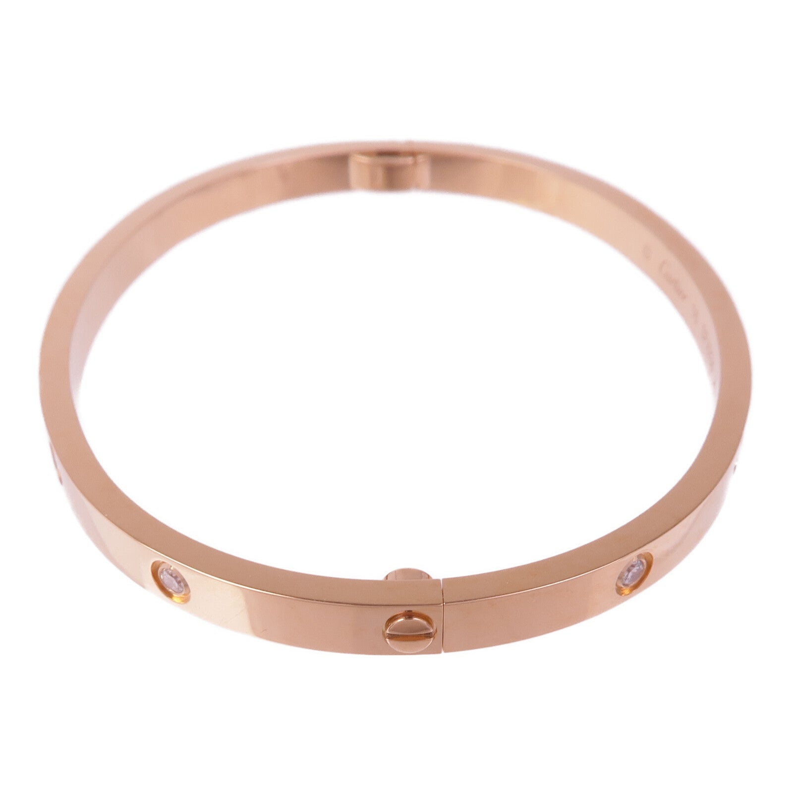 CARTIER 18K玫瑰金Love Bracelet Small Model 10 Diamonds鑽石手鐲Cartier#16