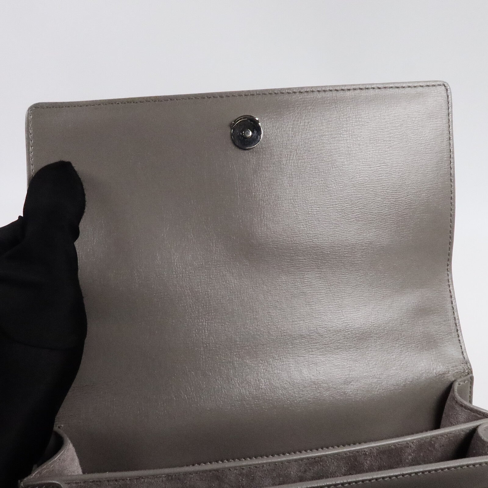 SAINT LAURENT 牛皮皮革Shoulder Bag鏈帶肩背袋