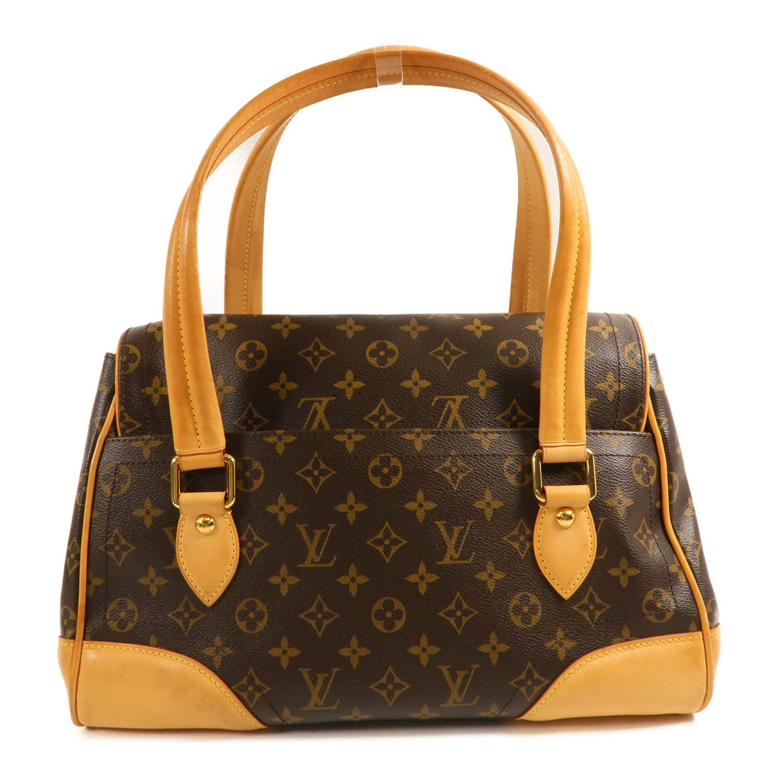 LOUIS VUITTON Monogram Beverly GM金扣手挽袋/肩背袋棕色