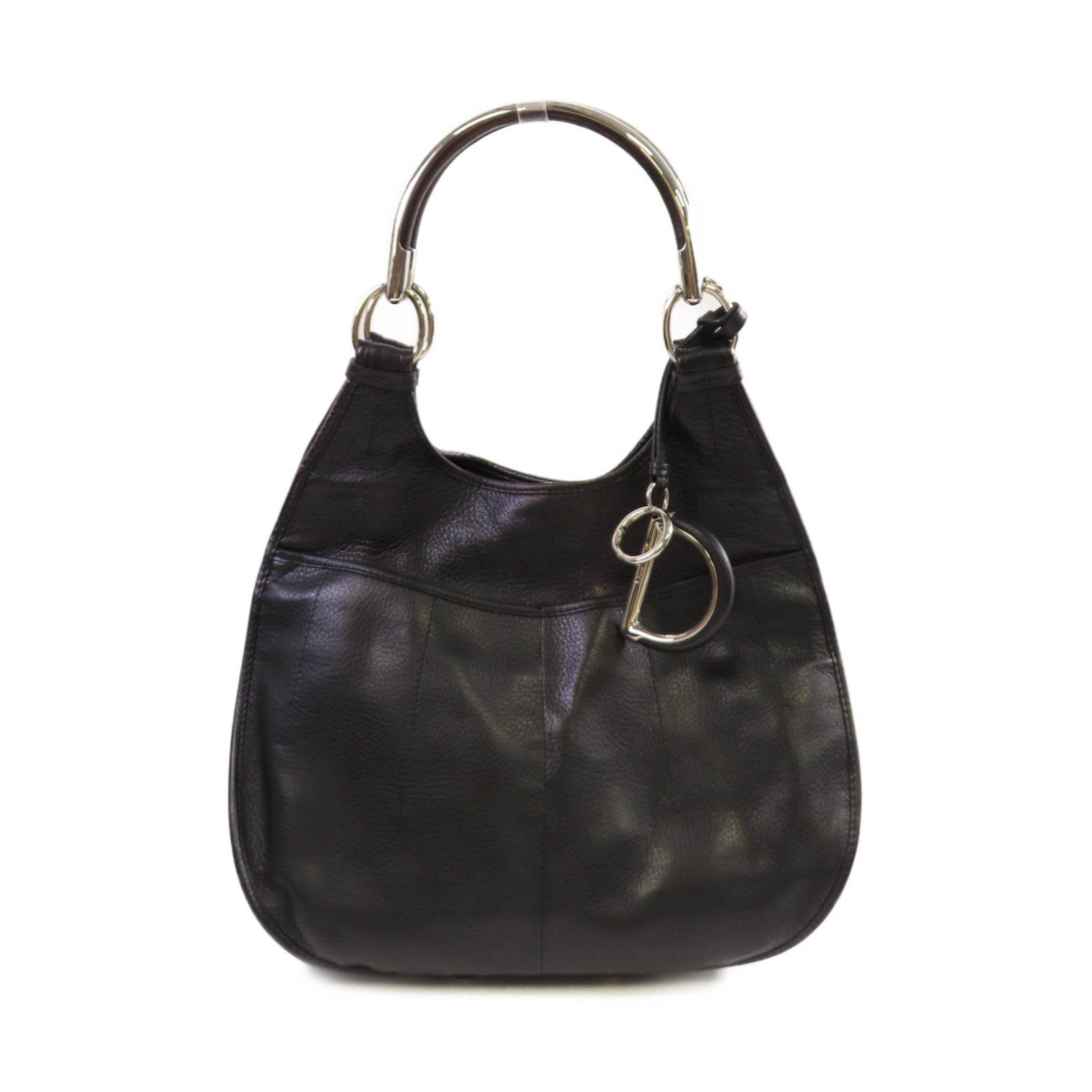 Dior 牛皮皮革Vintage Bag銀扣肩背袋黑色