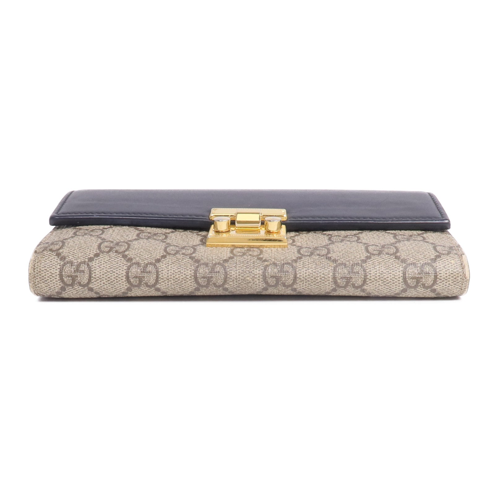 GUCCI 塗層帆布/皮革Padlock Wallet On Chain鏈帶肩背袋