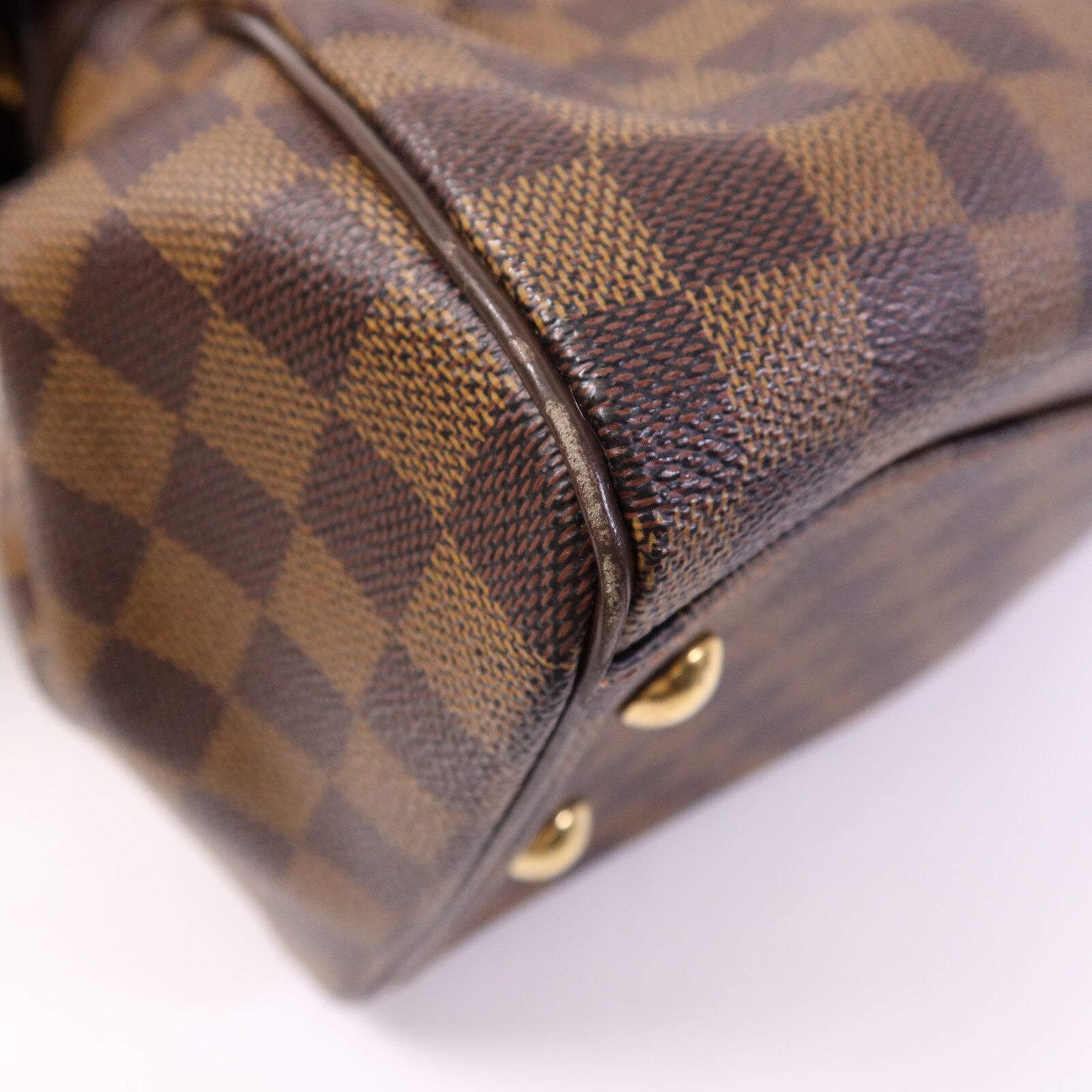 LOUIS VUITTON Damier Trevi金扣手挽肩背兩用袋