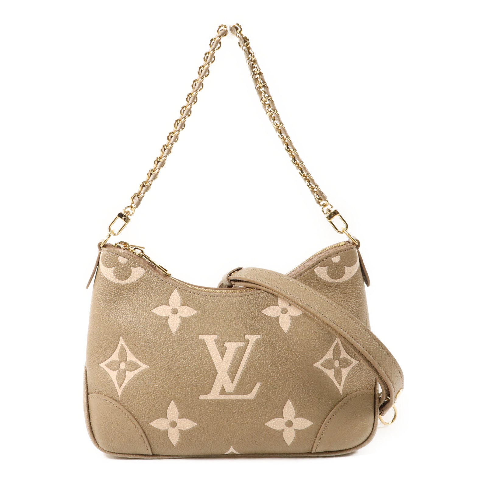 LOUIS VUITTON Monogram Empreinte Boulogne PM金扣手挽肩背兩用袋