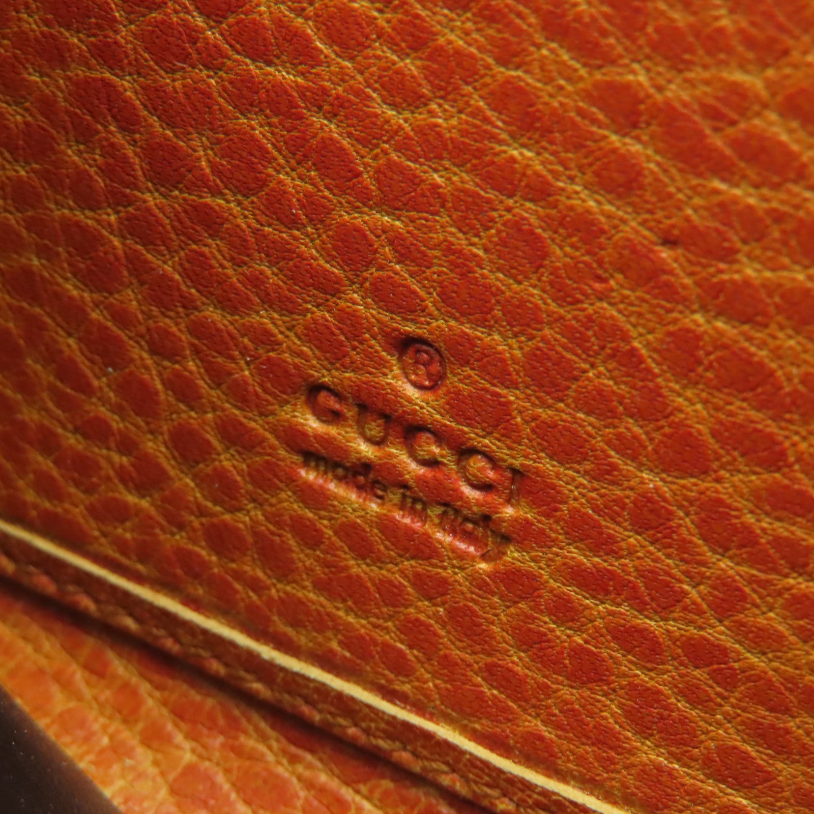GUCCI 【清倉大減價】牛皮皮革Long Wallet金扣長錢包啡色