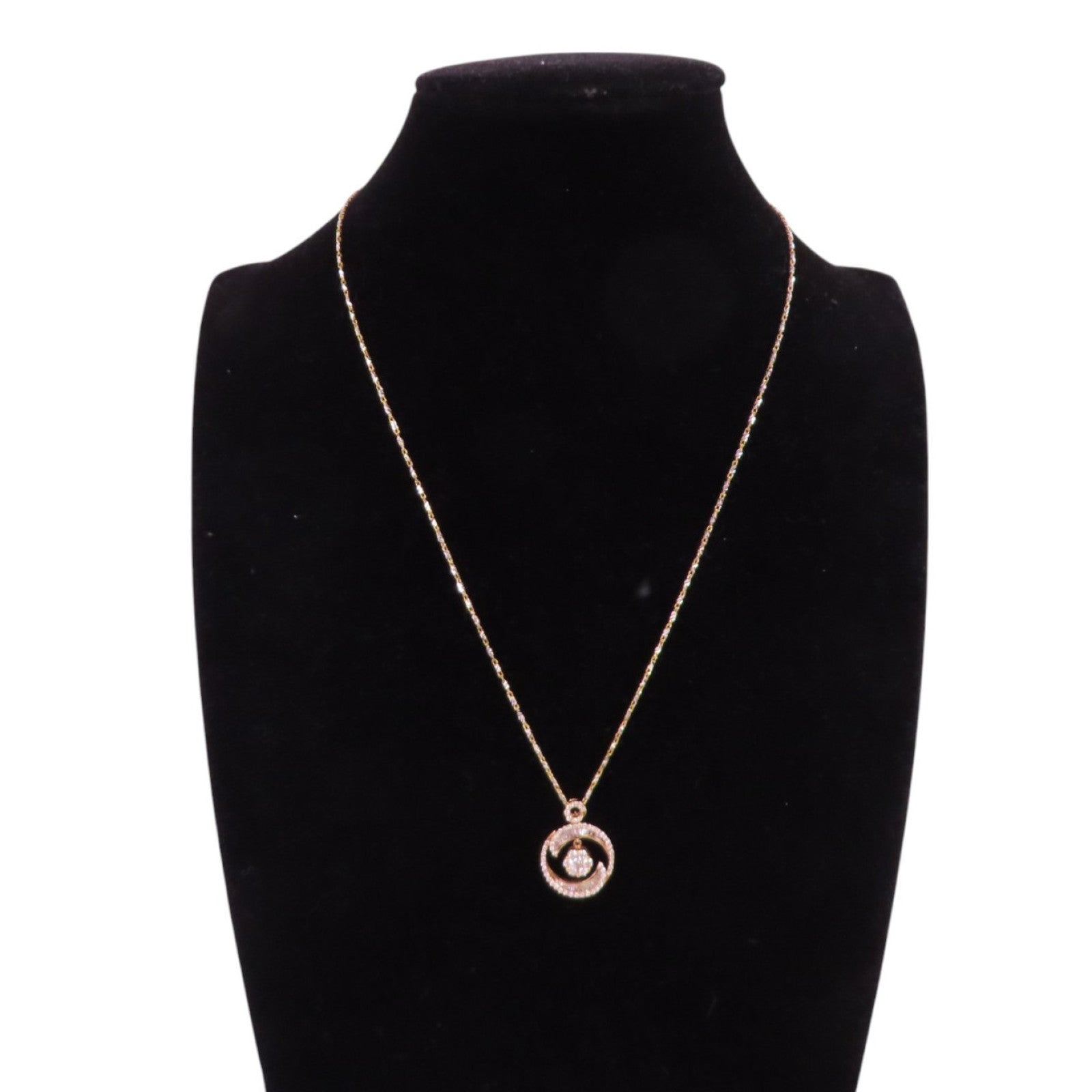 JEWELRY Diamond Necklace 18K Rose Gold 18K White Gold
