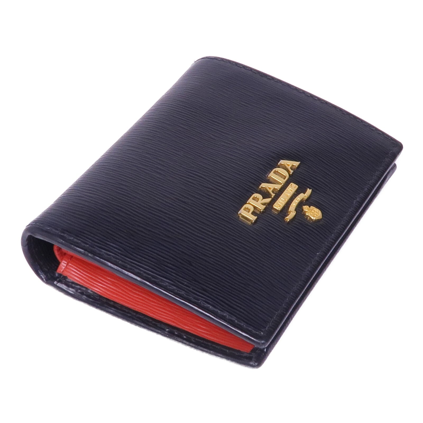 PRADA 牛皮皮革Wallet金扣錢包