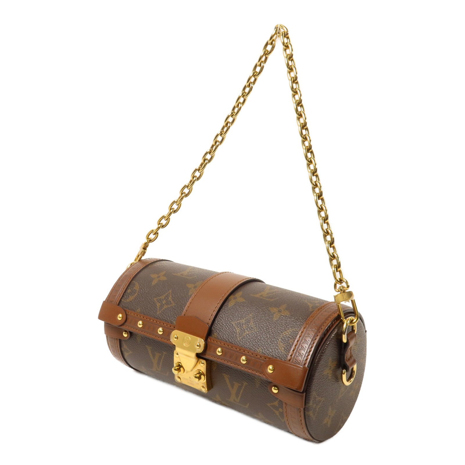 LOUIS VUITTON Monogram Papillon Trunk鏈帶手挽肩背兩用袋