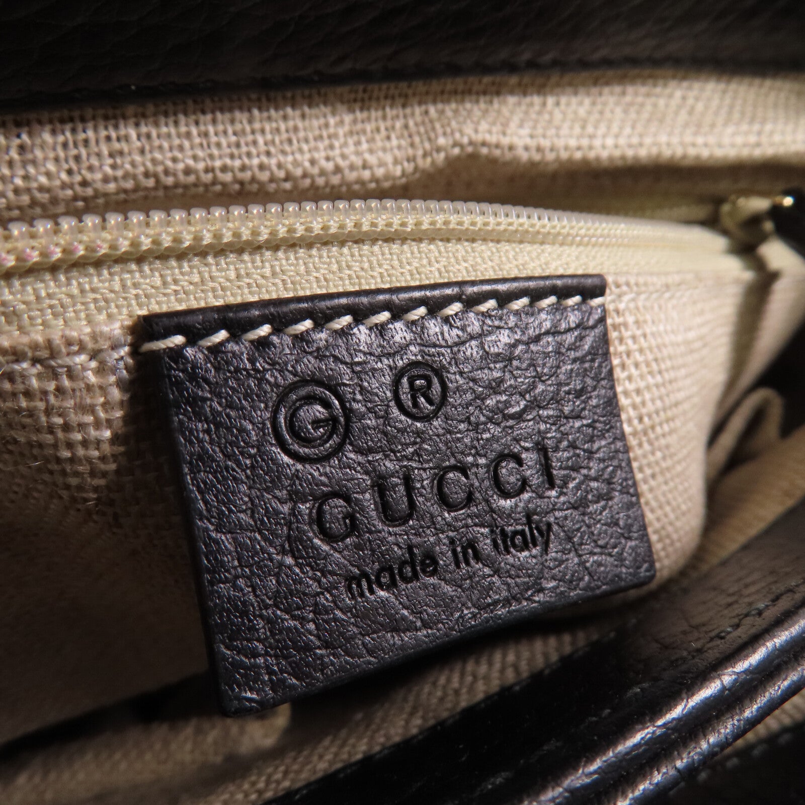 GUCCI 牛皮皮革Interlocking G Chain金扣手挽肩背兩用袋