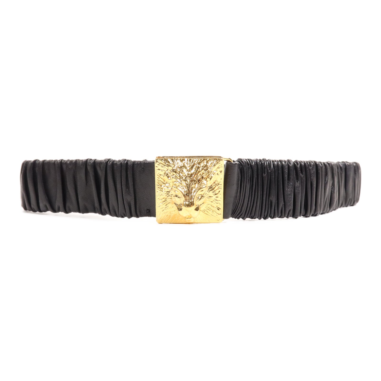 CHANEL 羊皮皮革Belt金扣皮帶